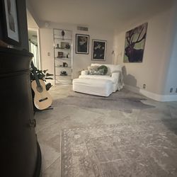 City Furniture Delilah Chair & Ottoman White