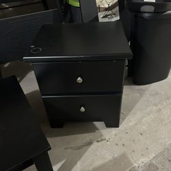 Small Black Bed Side Dresser 