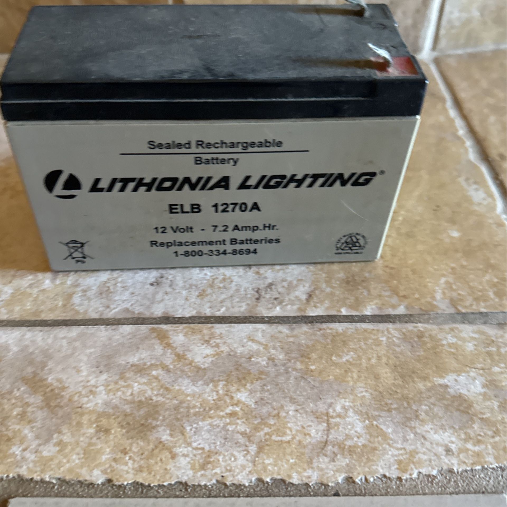 Rechargeable Battery 12 Volt 7.2 Amp Hr
