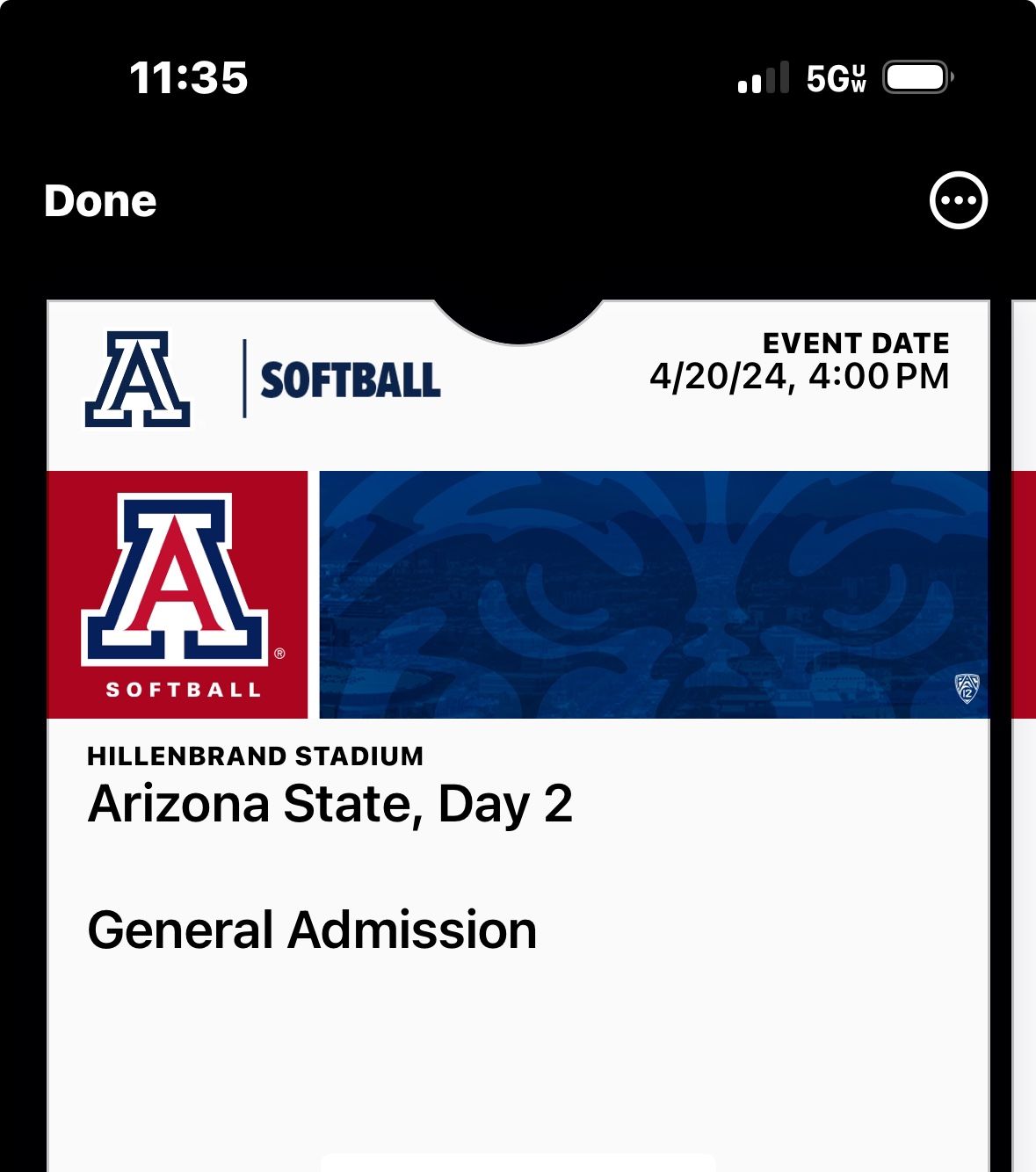 Softball Tickets ASU Vs U Of A