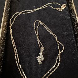 10kt chain+14kt pendant w/natural damonds set‼️‼️