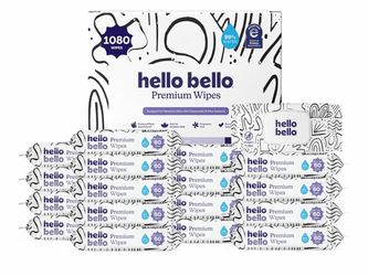 Hello Bello Premium Baby Wipes Fragrance-Free 18pk = 1080ct
