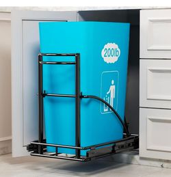 Pull Out Trash Can Under Cabinet 7-13 Gallon 50Qt, Under Sink Trash Can Cabinet