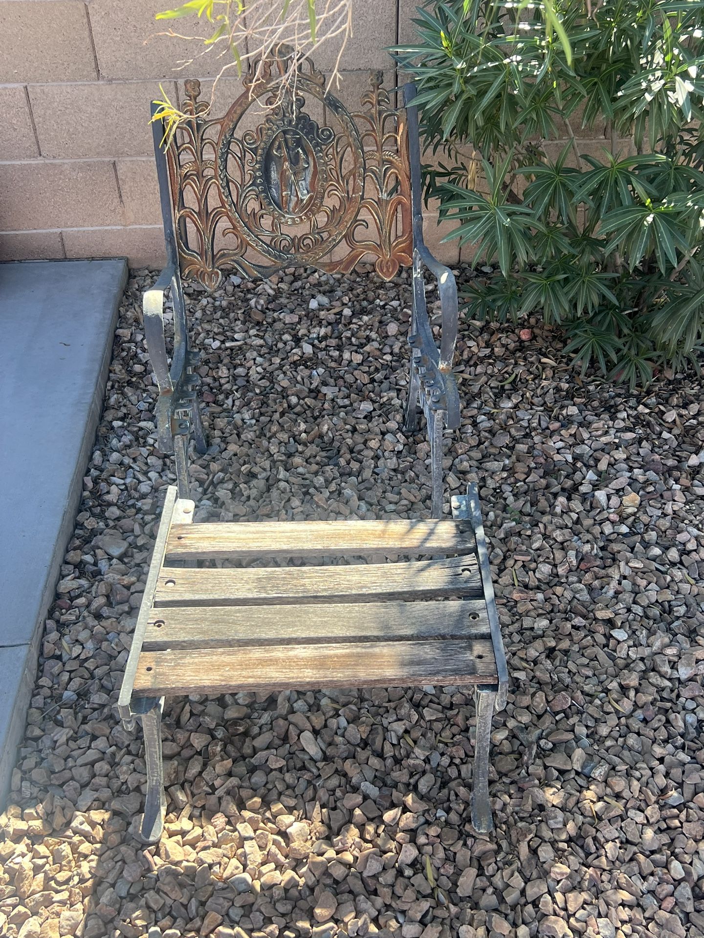 Cast Iron Chair And Stool