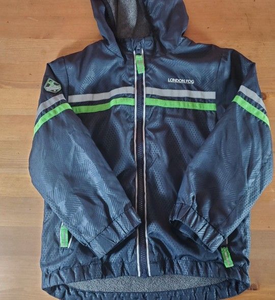 Toddlers Navy Blue London Fog Hooded Fleece