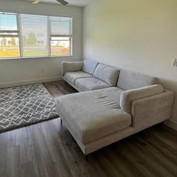 Living Spaces Light Grey Sectional