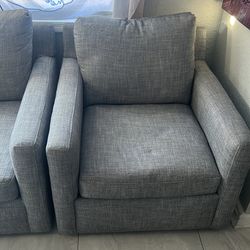 Set of two single sofas