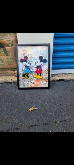 Mickey and Minnie Photo with frame