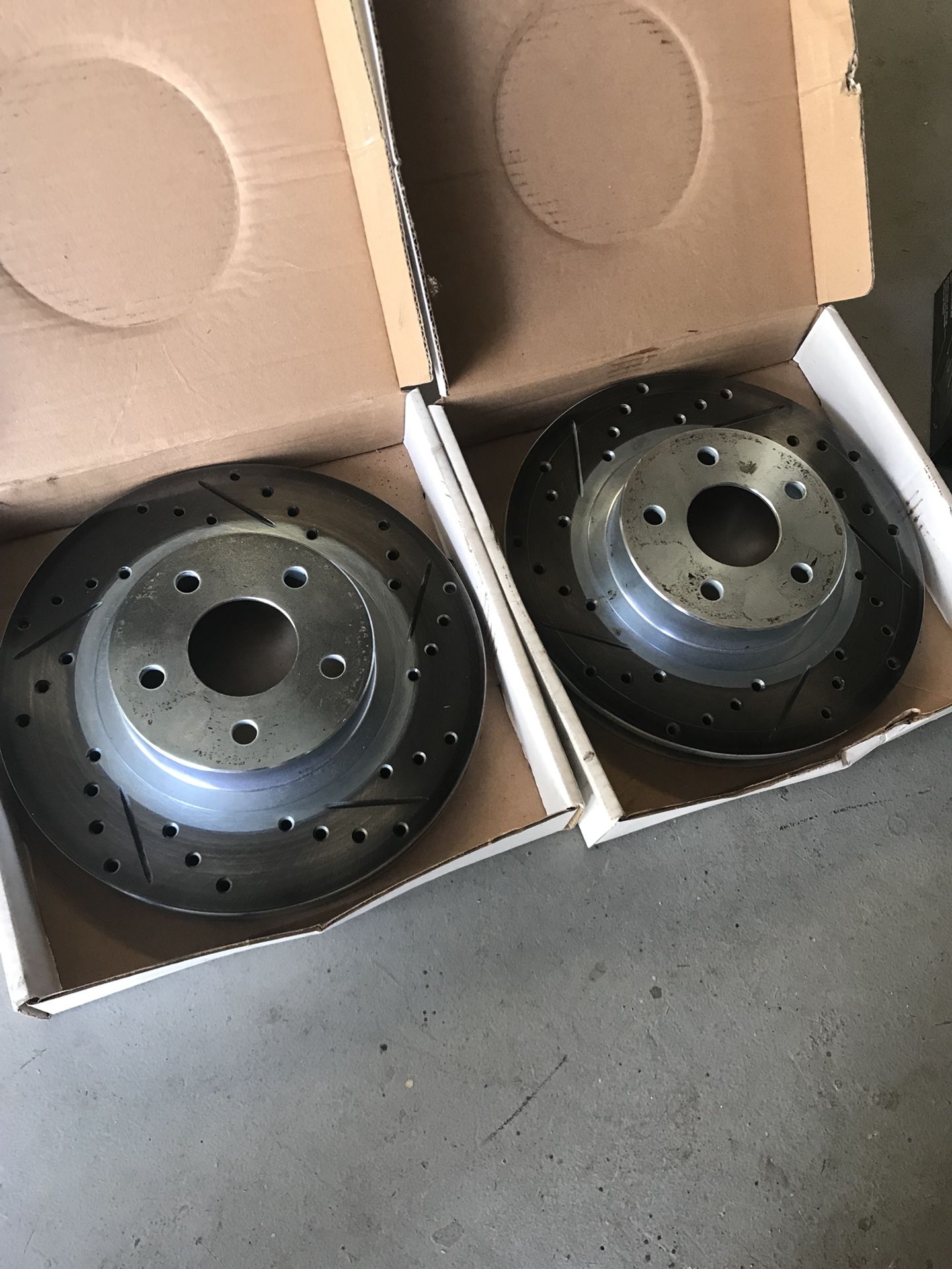 Stoptech Axle Pack Subaru Impreza drilled and slotted brake pads and rotors
