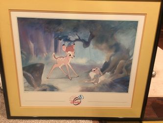 Framed Disney Bambi picture
