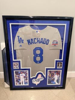 Dodgers Framed Autographed Jersey