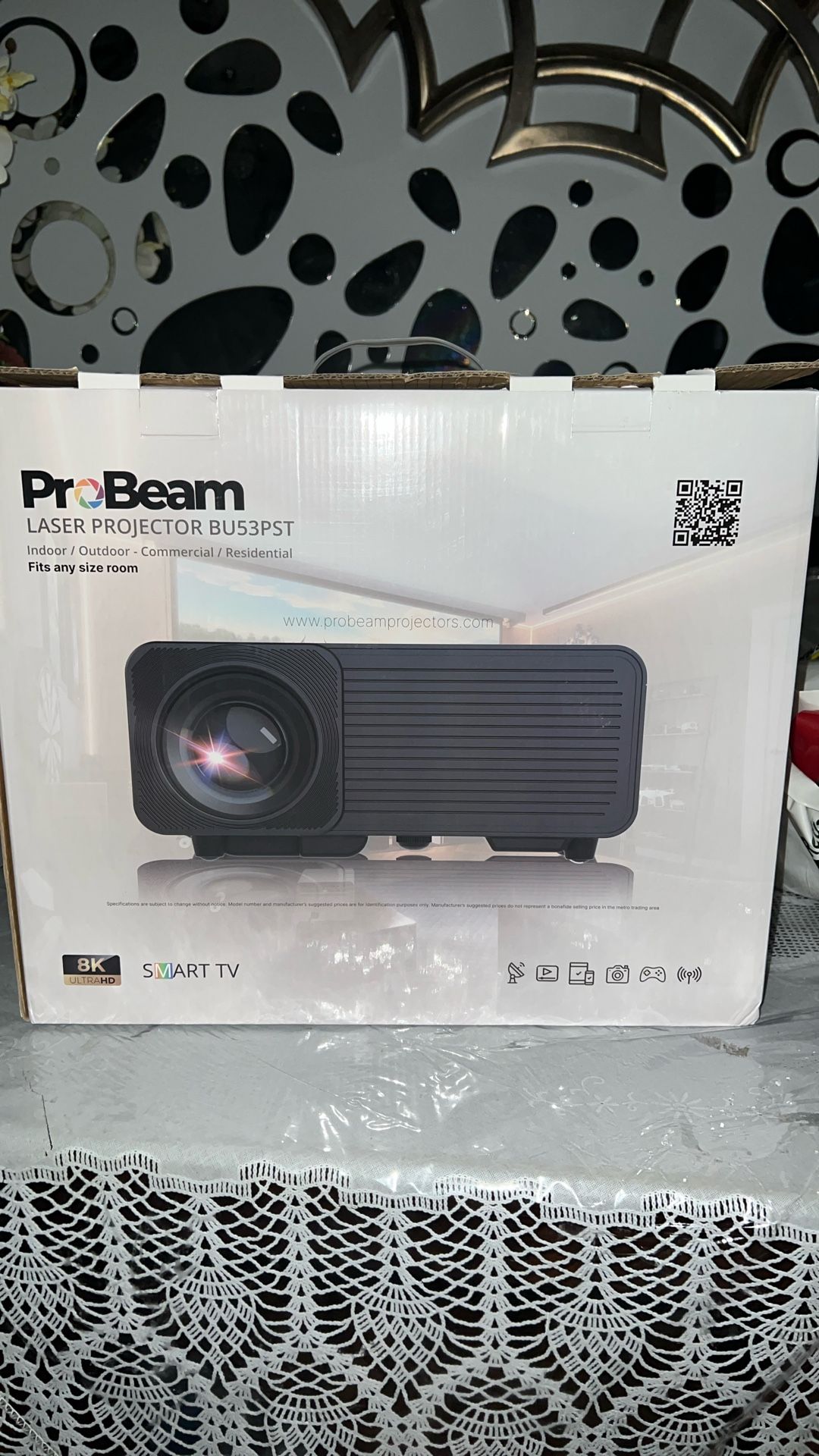 Pro Beam Laser Projector 4k 300” Screen