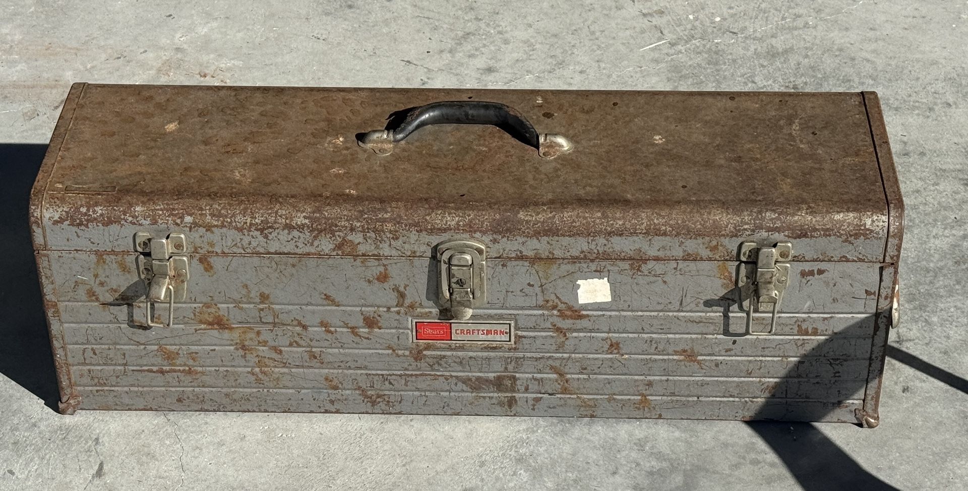 Vintage Craftsman 30" Metal Carpenters Tool Box with Tray 6517 Made in USA