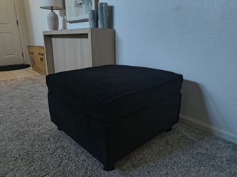 Black Upholstered Square Ottoman (NEW JUST INSTALLED)