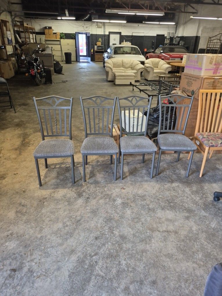Metal Dining Room Chair Set