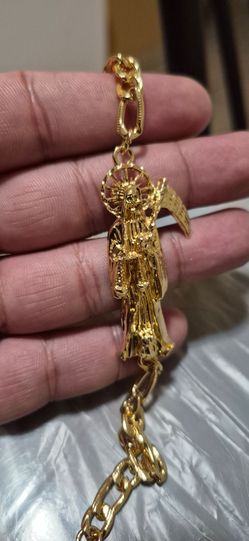 Santa muerte figaro braclet