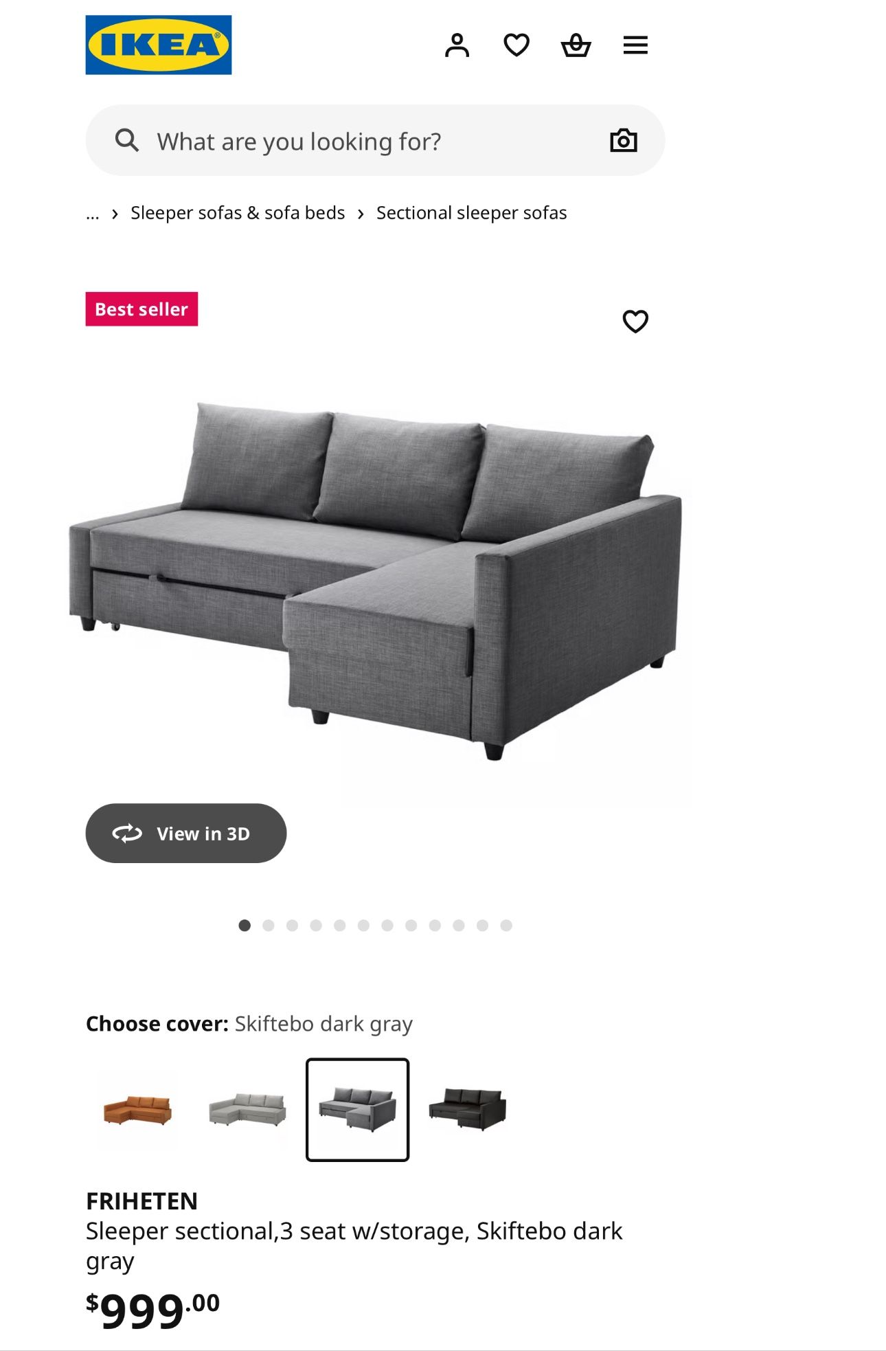 Free - FRIHETEN Sleeping Sofa, Brown