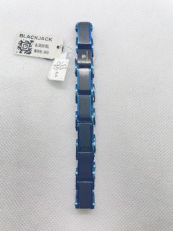 Blue & Black Coated Bracelet