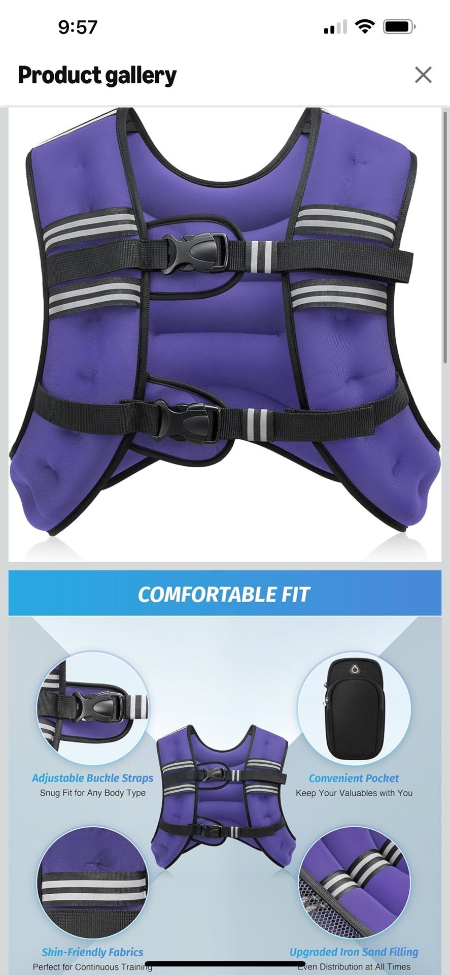 Weighted Vest 16 Pounds