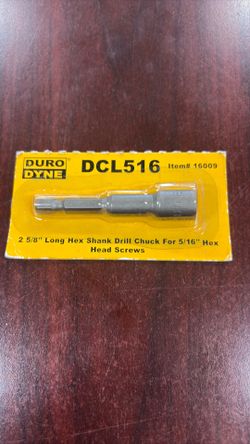 Duro Dyne Head Screws 2 5/8 Long Hex Shank Drill 5/16 Hex Head Screws #16009