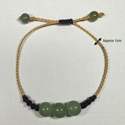 Earthy Harmony - Hand Braided Jade Bracelet 