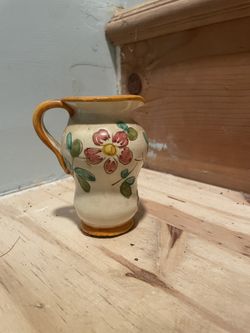 Ceramic Figure Flowers Handle 