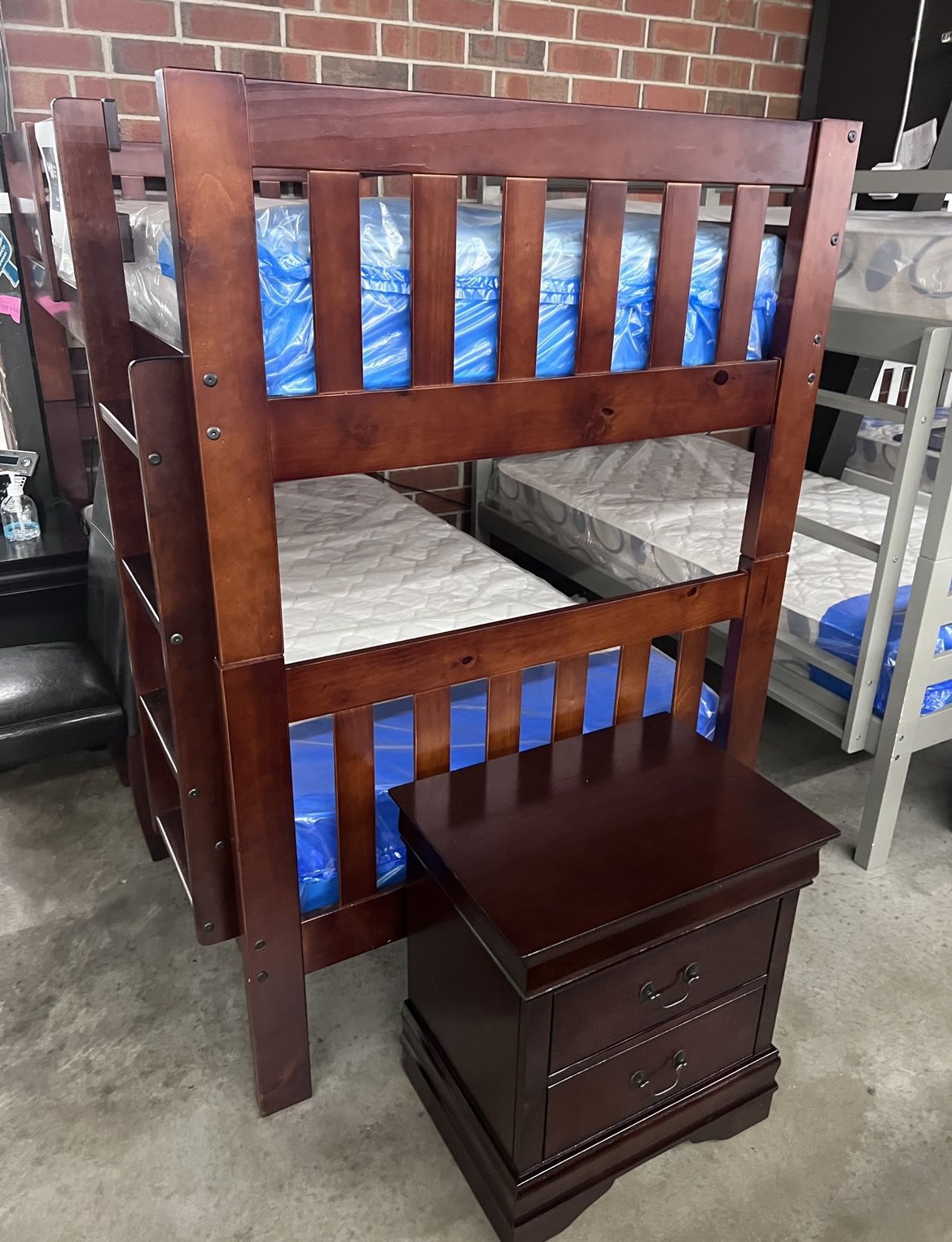 Twin/twin Bunkbed With Mattresses! 3 Colors 