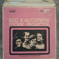 SALE Montgomery Ward 810 Duo 8 Movie  Projector In OG Box, Instructions, & Price Tag