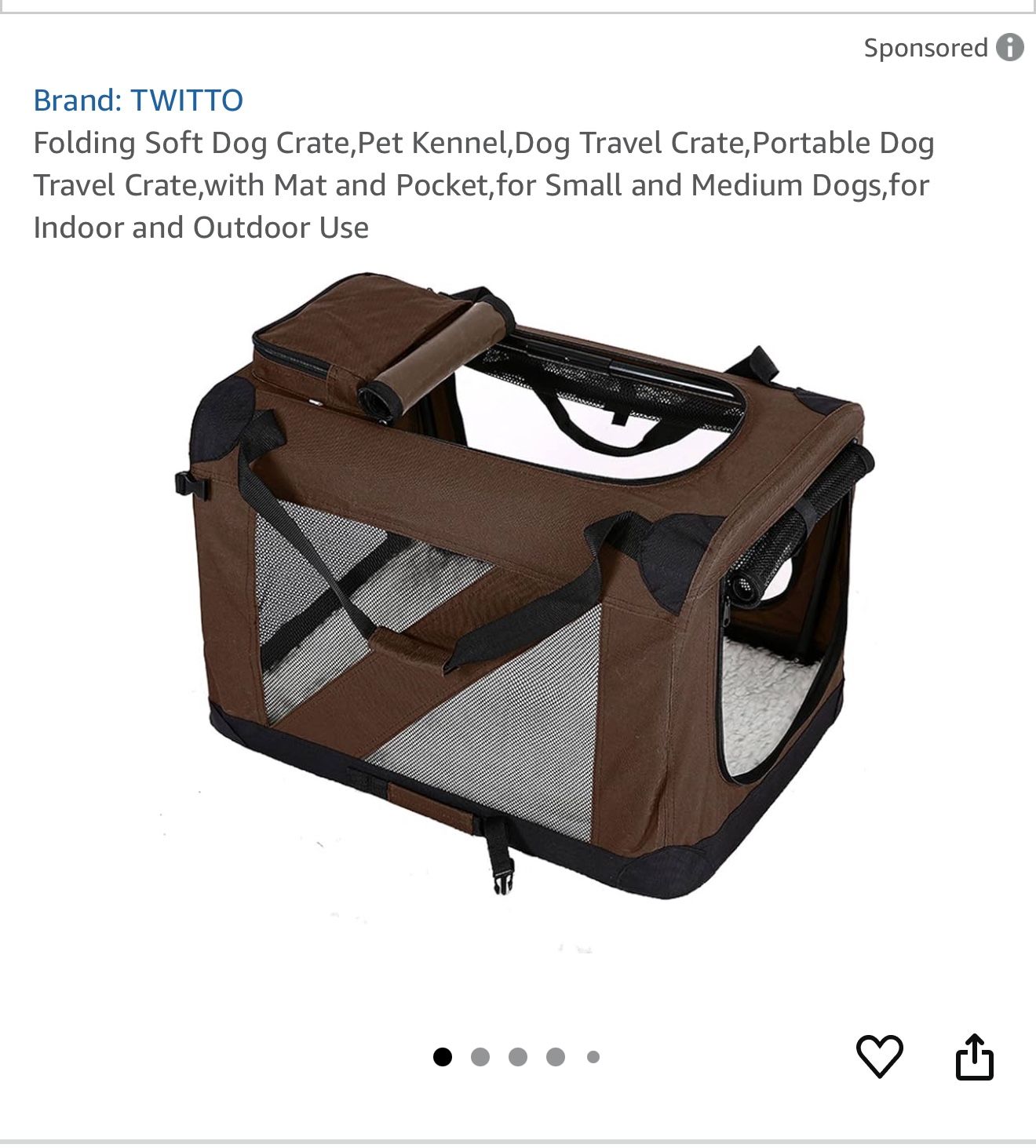 Twitto Folding Dog Carrier/kennel