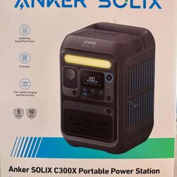 Anker - SOLIX C300X Portable Power Station 288Wh (90,000mAh) Extreme Portable & Fast Charge (288 Wh Capacity) - Black