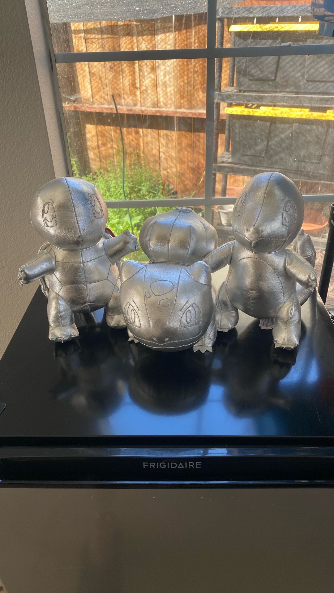 25th Anniversary silver plushies (all 3 starters)