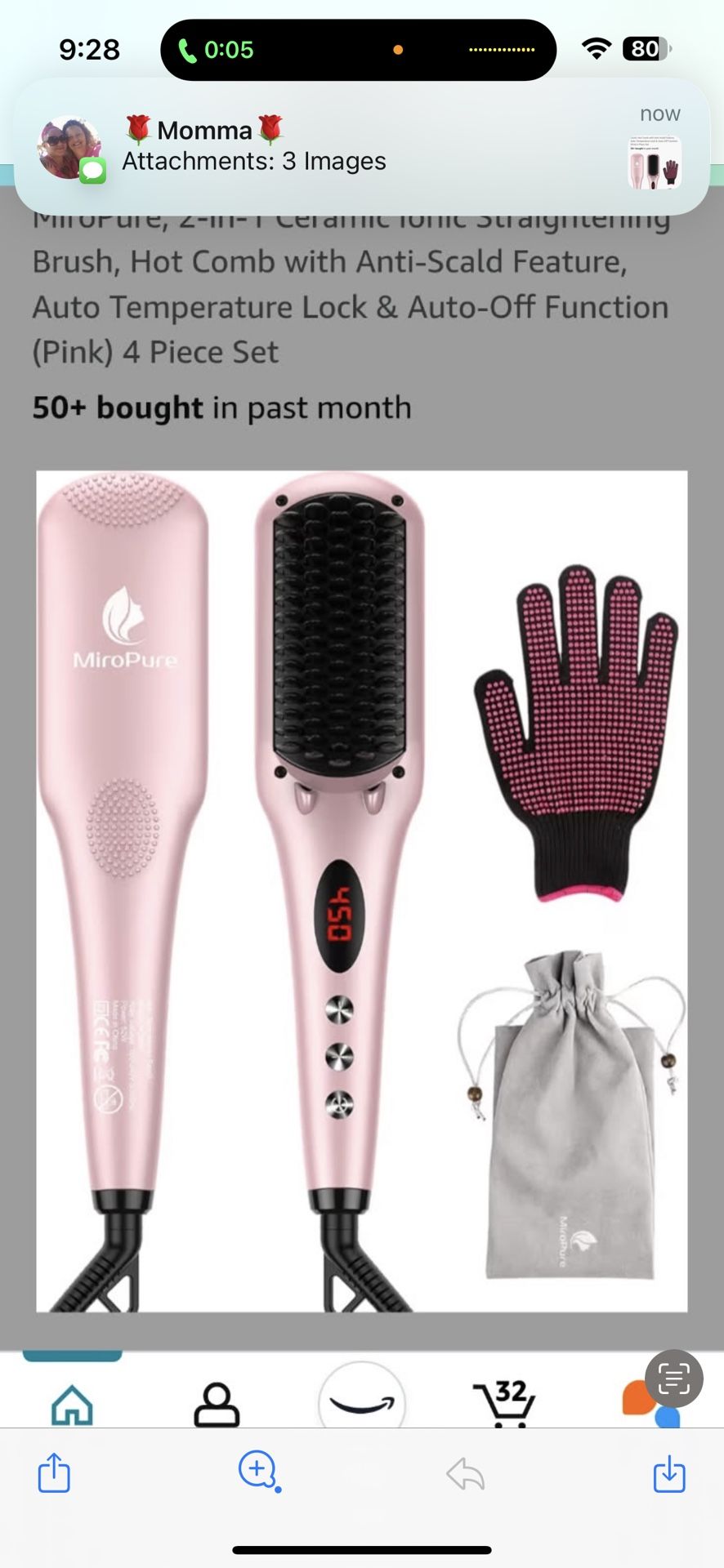 Hair Straightener Brush