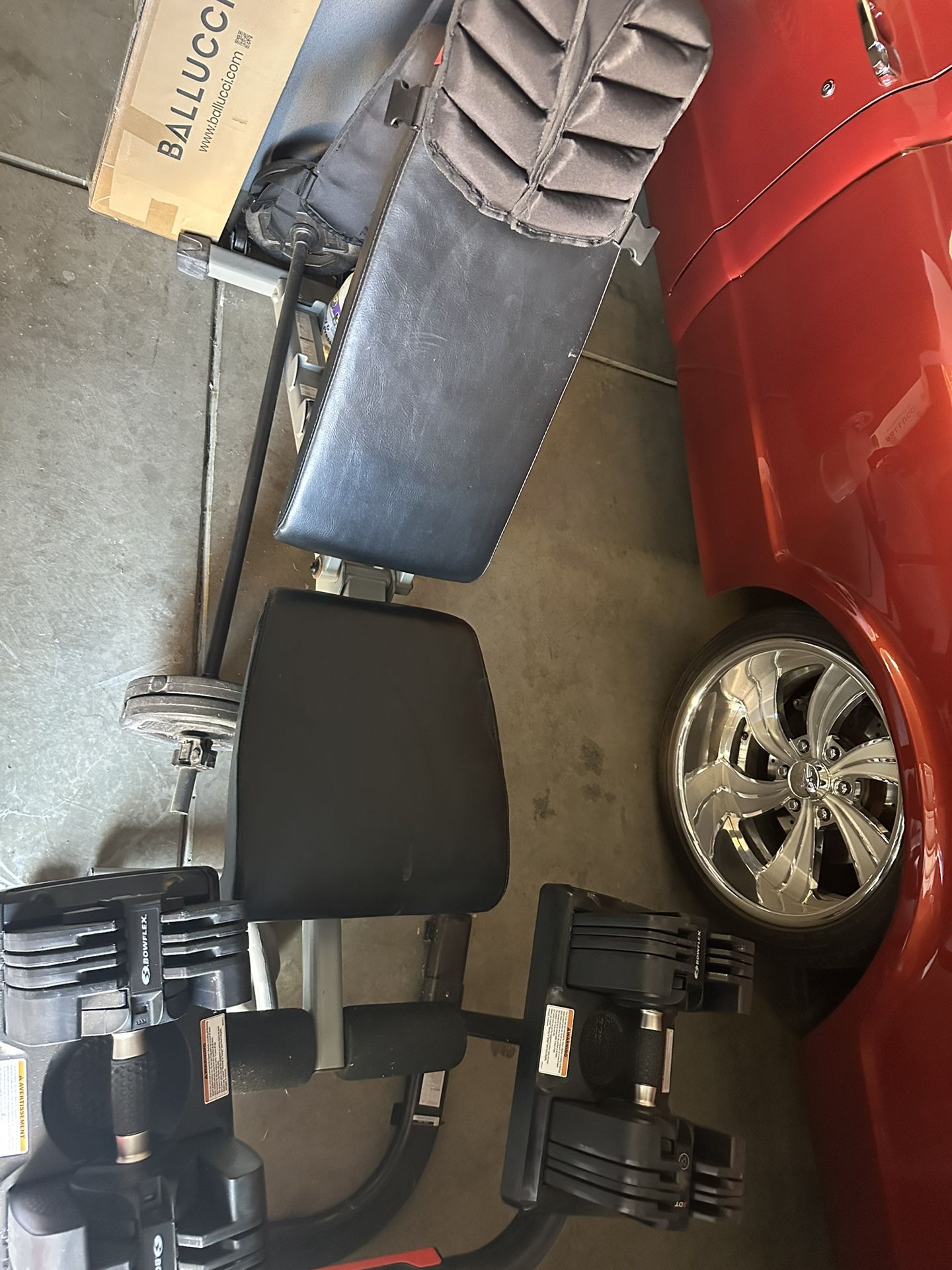 Bowflex Adjustable Dumbbells With Stand And Adjustable Bench 