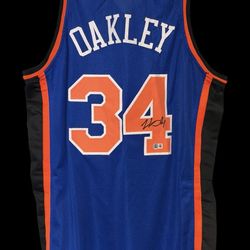 Charles Oakley New York Knicks Signed Jersey Beckett Authenticated