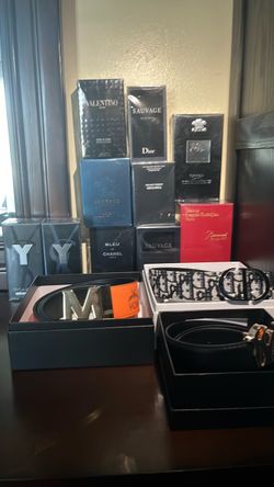 Designer colognes and belts