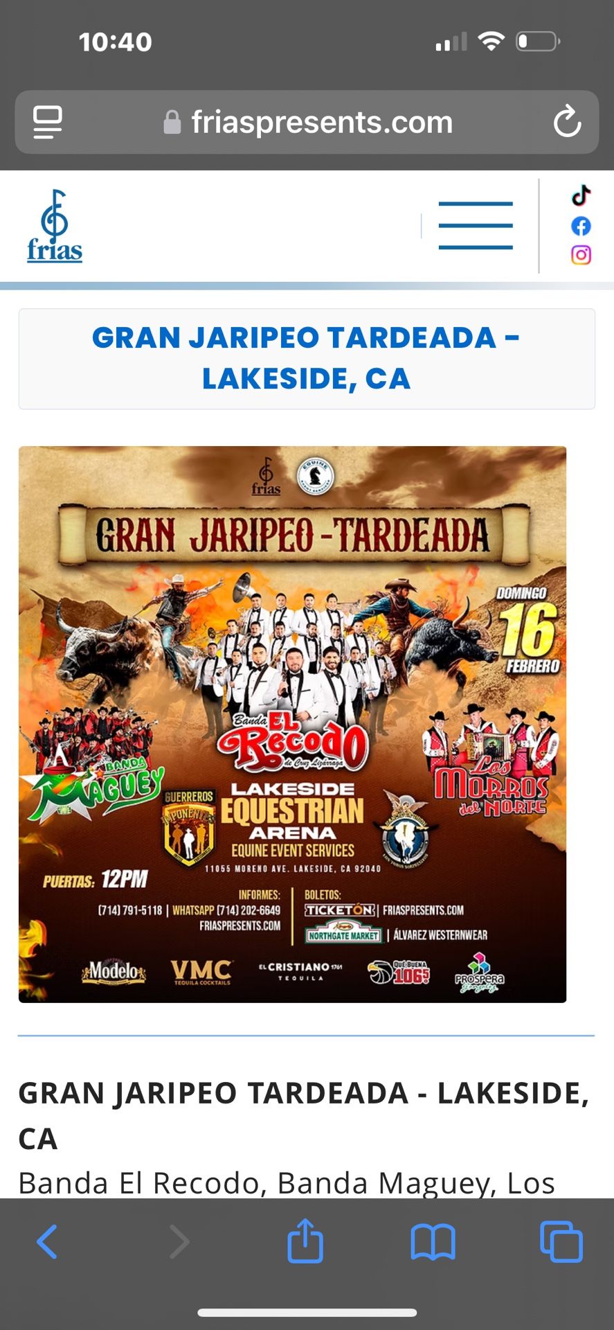 4 Tickets General Admission