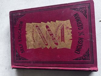 Rare 1896 Hard Cover Kantner’s English And German 2051 Objects 