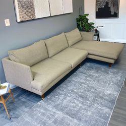 Article Gray 2-Piece Sectional Sofa Couch **ALL NYC DELIVERY*