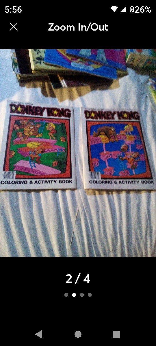 Nintendo Donkey Kong Activity Books rare 