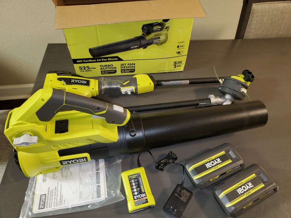 RYOBI40V Cordless Battery Attachment Capable String Trimmer and