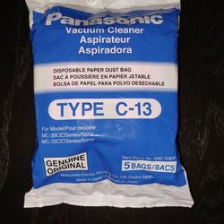 Panasonic Type C-13 Genuine Vacuum Cleaner Bags 5 Bags