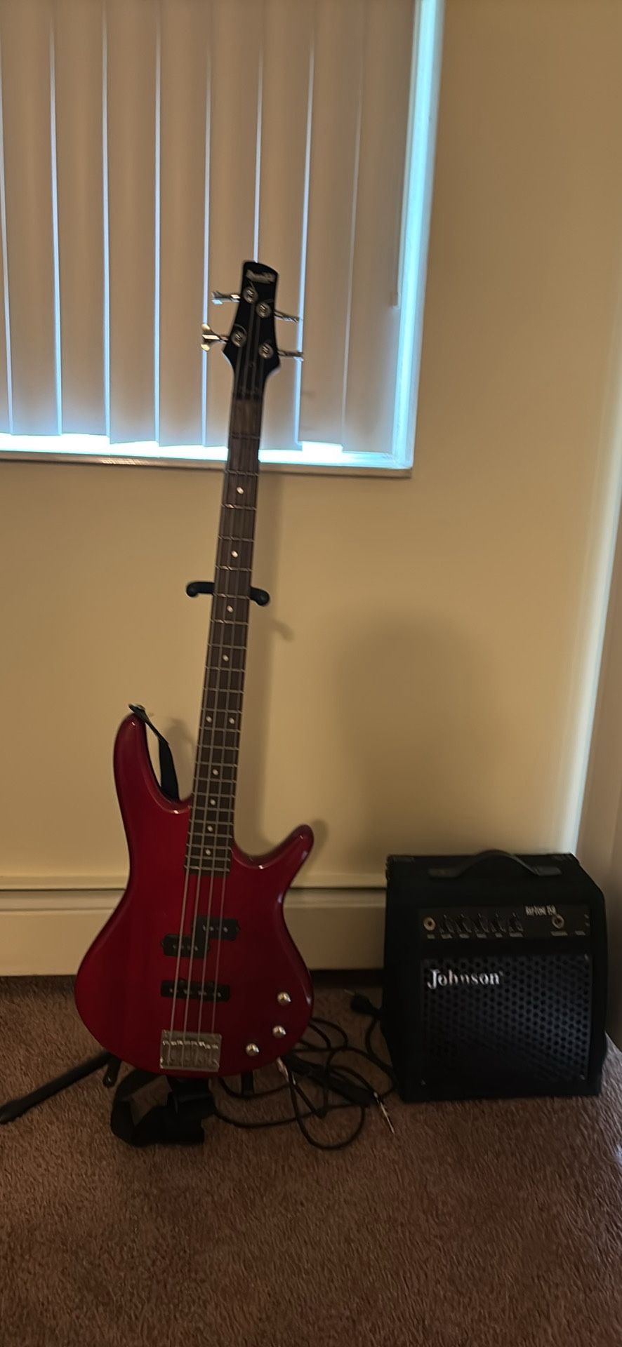 Ibanez Bass Guitar & Johnson Amp 