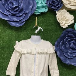 Janie And Jack 18-24 Month White Cardigan 