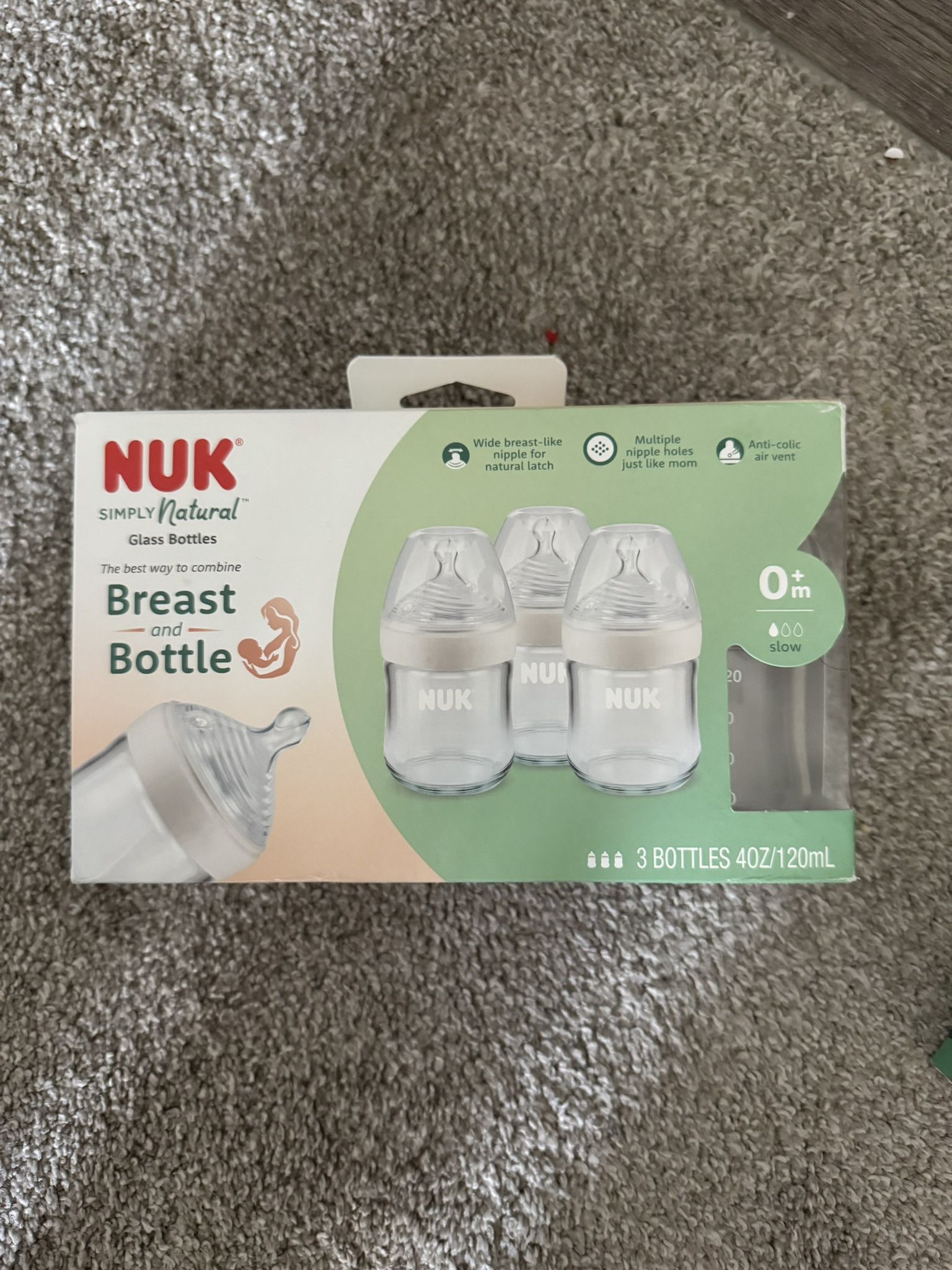 Brand NEW glass baby bottles (I have two sets)