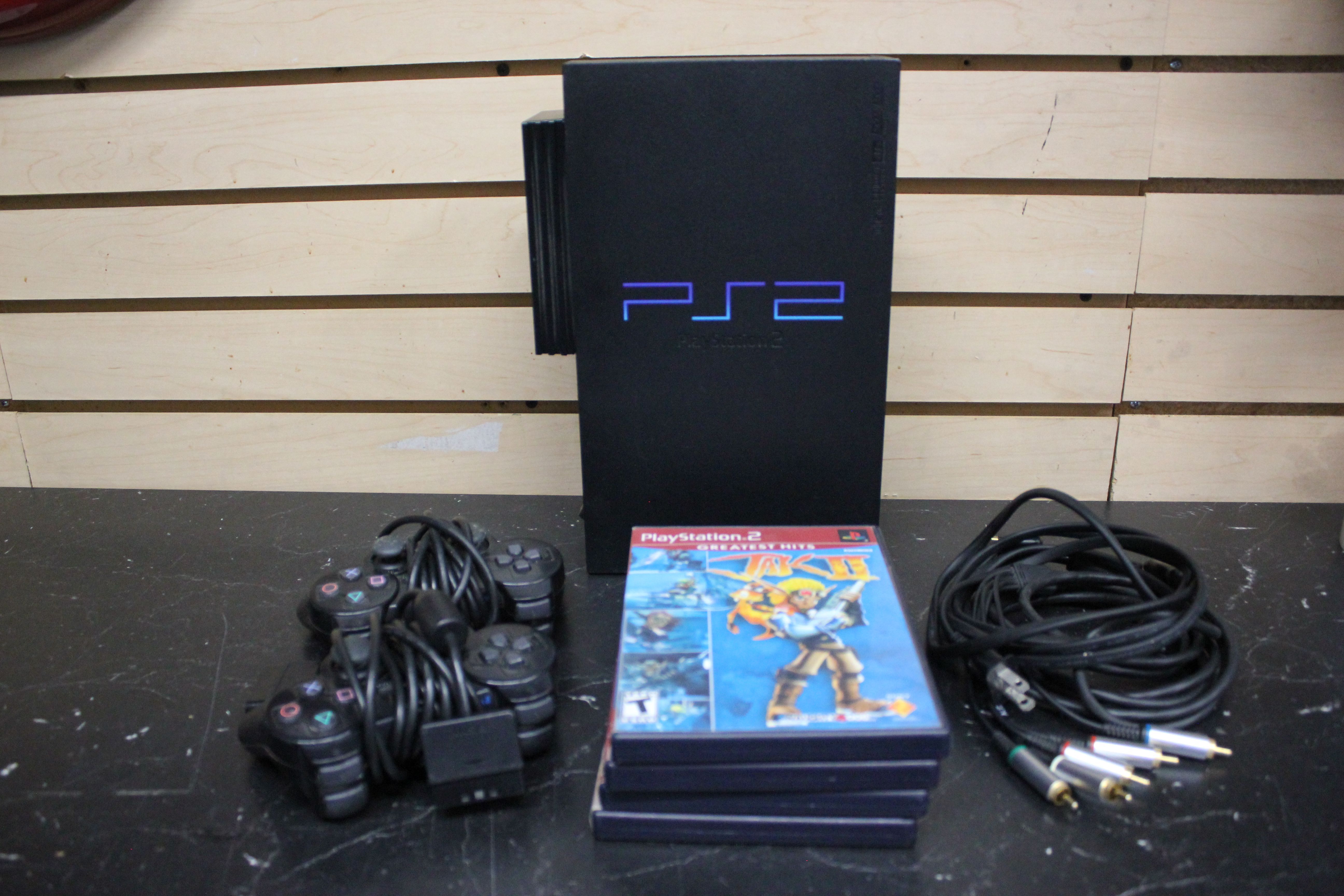 Sony PlayStation 2 PS2 SCPH-50001 Gaming Console W/8Mb Memory Card, Controllers & Games