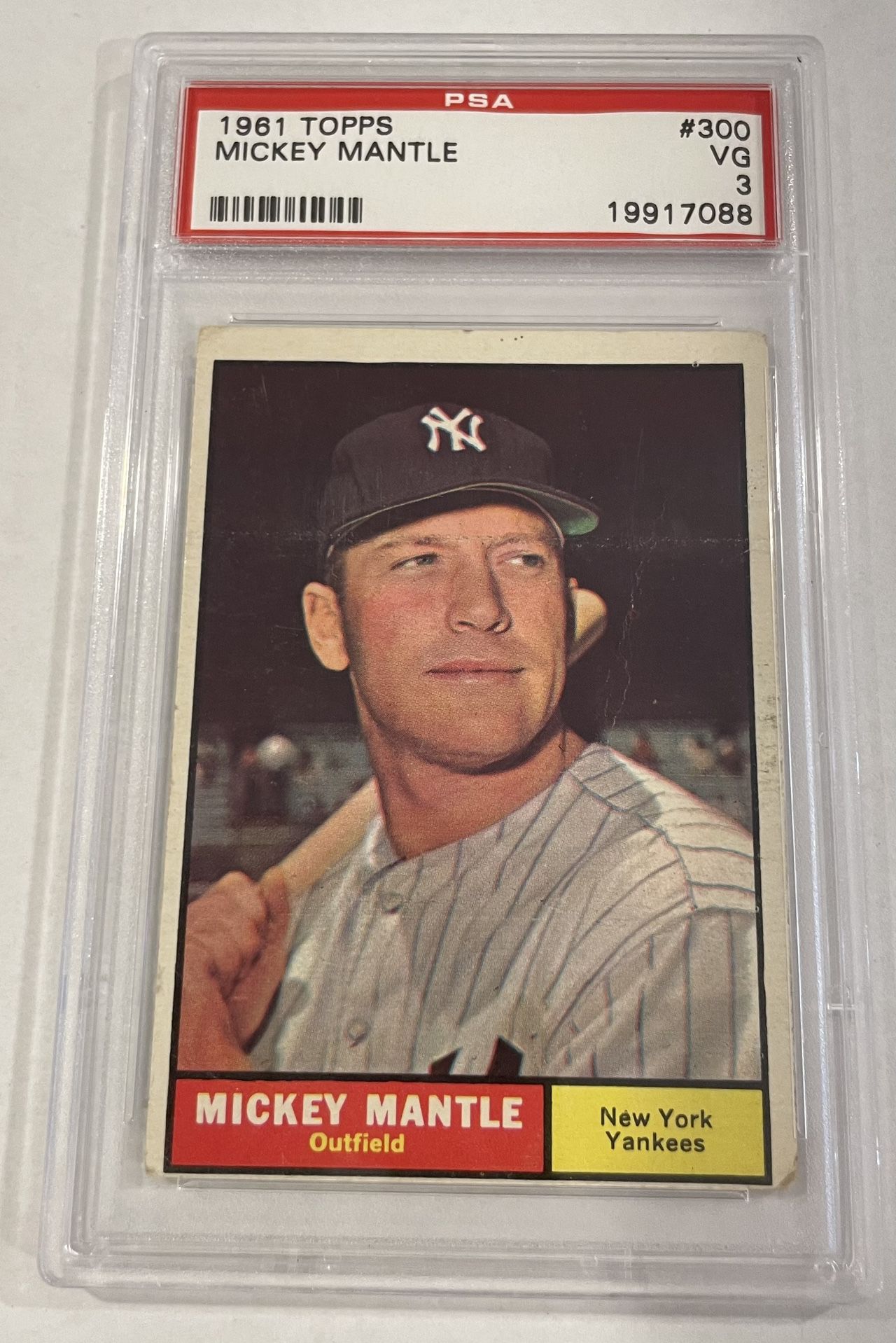 1961 Topps #300 Mickey Mantle PSA VG 3 $330