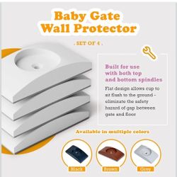 Wall Nanny - Baby Gate Wall Protector (Made in USA) Protect Walls from Pet Gates & Dog Gates - No Safety Hazard on Spindles - for Child Pressure Mount