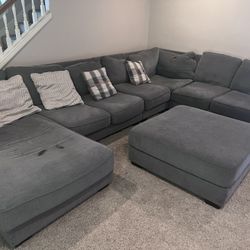 FREE Sectional With Chaise & Ottoman