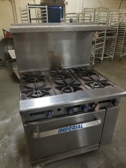 Imperial 6 range commerical burner & oven