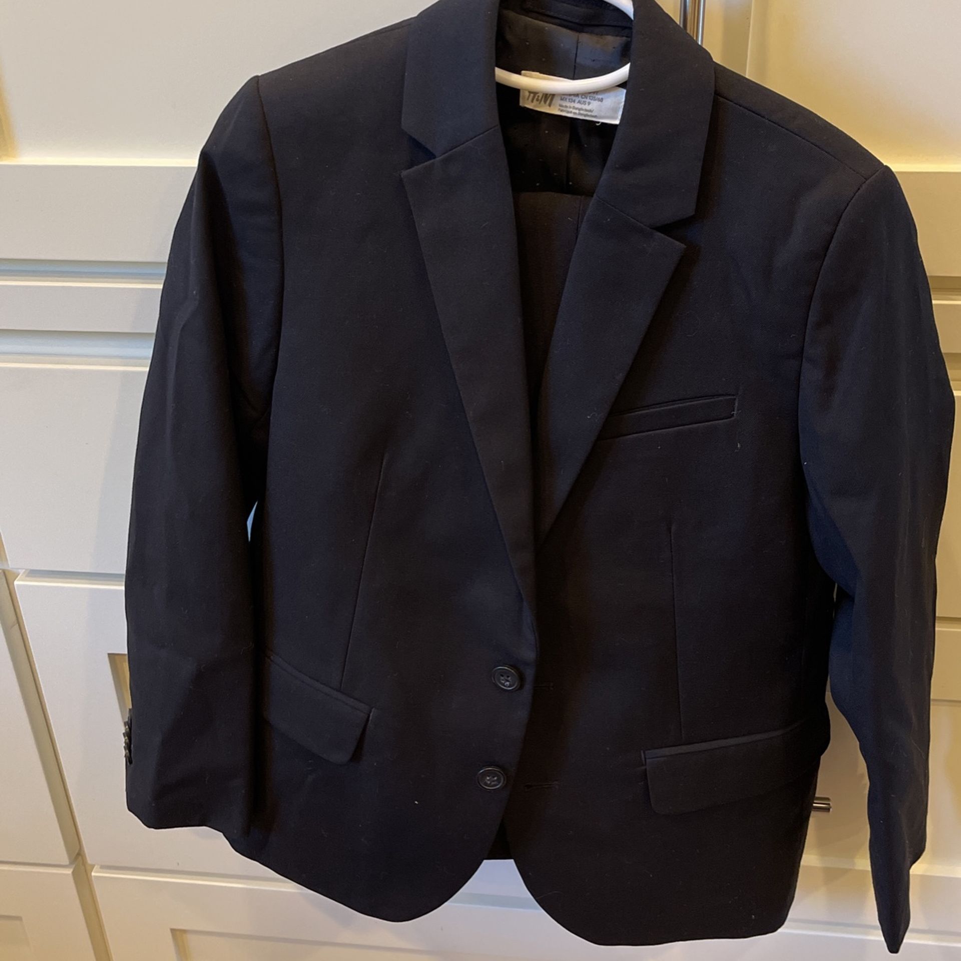 Boys Black Dress Suit Christmas Size 8-9 H&M